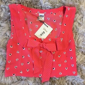 LC Lauren Conrad Disney Minnie Square Neck Tie Top